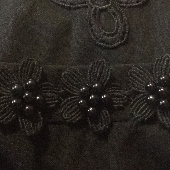 ❌DONATED❌Black Cold Shoulder High Neck Crochet Appliqué Lined Shorts Romper - Picture 9 of 15